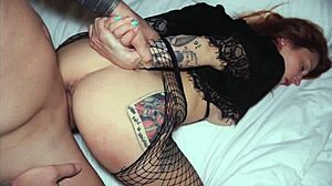 Tattooed Redhead Milf Moans During Blowjob And Hard Fucking With Muscular Bodybuilder