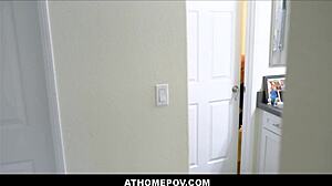 Coronavirus quarantined blonde teen rebecca vanguard orgasms with boyfriend pov