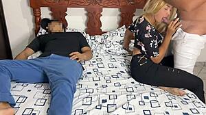 Movie Night with Best Friend and His Girlfriend, I Fuck Her