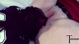 Julie Ginger, a chubby girl, gets her cheeks slapped by a black bull