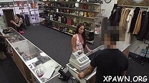 Sex in shop with skank
