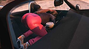Franklin enjoys the company of a prostitute in GTA 5