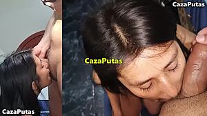 Morrita swallows semen during a fake casting session