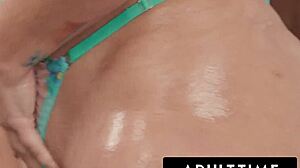 Jenna Starr, 오일 바른 PAWG, 큰 자지 위해 던져. 완전히 정액 덮여!