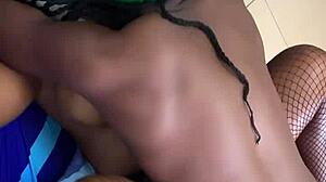 Beautiful amateur girlfriend moaning with passion in homemade black video