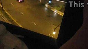 Masturbating in public in front of hotel window