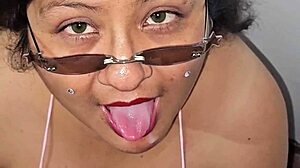 Kitty's craving cum in her bikini.