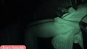 Jeny Smith strips naked in the cinema