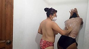 The girls prepare for their visit to the brothel after bathing.