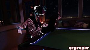 vrchat domimommy dates her novice cub in anime game