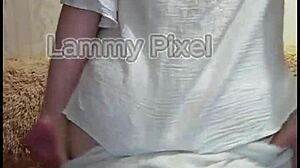 Horny Brunette Lammy Pixel Stripteases And Shows Gorgeous Ass