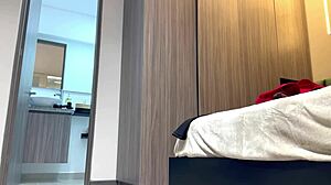 Spying On Latina In Underwear With Big Tits.