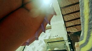 Latina Student Shows Ass in Pink Skirt