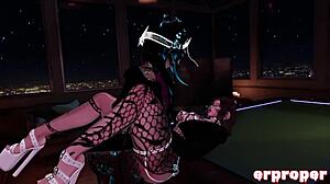 vrchat domimommy dates her novice cub in anime game