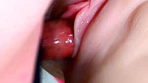 She's got lube in her vagina for double penetration!