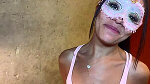 skinny woman says, 'first time blowjob in lingerie'