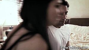 Stepsister says, I'll break in geeky stepbro with tight pussy