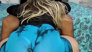 Curvy mature woman gives intense oral to young man