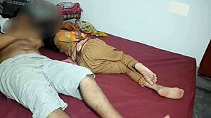 Desi newlywed couple, oh wow, banging hard in Hindi sex clip!