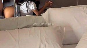 Teen gets angry after cum inside