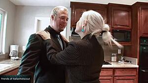 sexy blonde girl gets licked and fucked in various positions