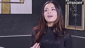 Petite Italian babe gets dominated and fucked hard