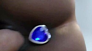 mature latina uses dildo on bed