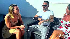 Vittoria and pam share a cock