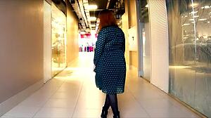 Bbw Milf With Big Natural Boobs Is Flashing In The Mall And Riding Cock