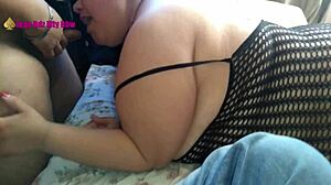 Sucking boyfriend's cock in front of cuckold husband!