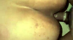 Big black cock cums in fat ass after intense sex