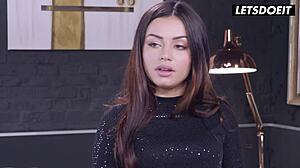 Petite Italian babe gets dominated and fucked hard