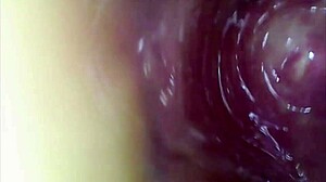 yo, check this real pussy orgasm with sperm in juice under microscope