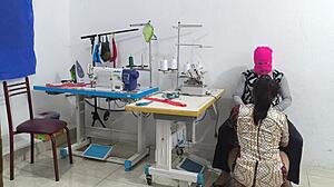 Intense Seduction In The Sewing Workshop With Mature Ebony Assplay, Flashing, And Homemade Massage.