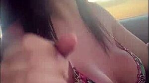 Slut shifts gears with mouth, swallows big cock cum