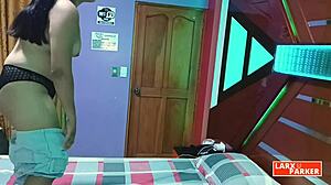 room casting 9 esther from chiclayo shows huge hairy ass in doggystyle