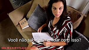 Mandy Flores offers her stepson a juicy ass to suck and more
