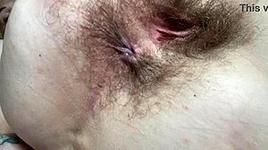 Check out this hairy ass fetish video featuring super hairy asshole and clit play