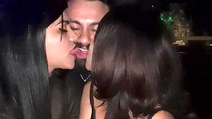 Young girl dances in swing club