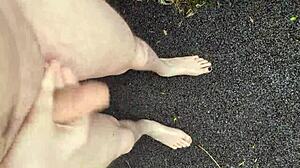 Risky Masturbating Outside At Midday