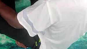 I fucked the pretty girl lost in the bush with huge tits!