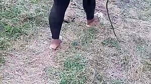 I fucked the pretty girl lost in the bush with huge tits!