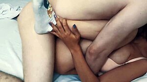 Feeling intense passion, cute girlfriend fucks stepbrother hard after school