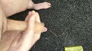 Risky Masturbating Outside At Midday