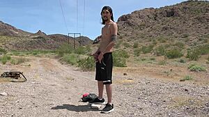 maxx stoner plays with toys in the desert