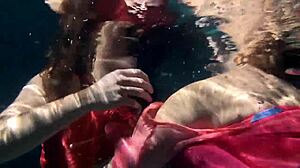Lilia Mihalkova and Natalia Kupalka Engage in Underwater Lesbian Activities in the Pool