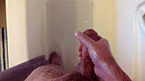 Masturbating wildly in the shower!
