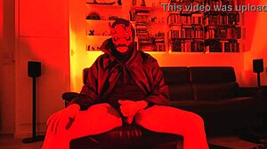 i explore my desires in incubus cosplay, touching myself gently.