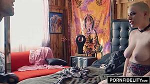 pornfidelity riley nixon worships the cock, ending up covered in hot cum