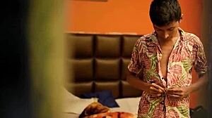 Young boy intensely fucks his beautiful roommate in doggystyle passion